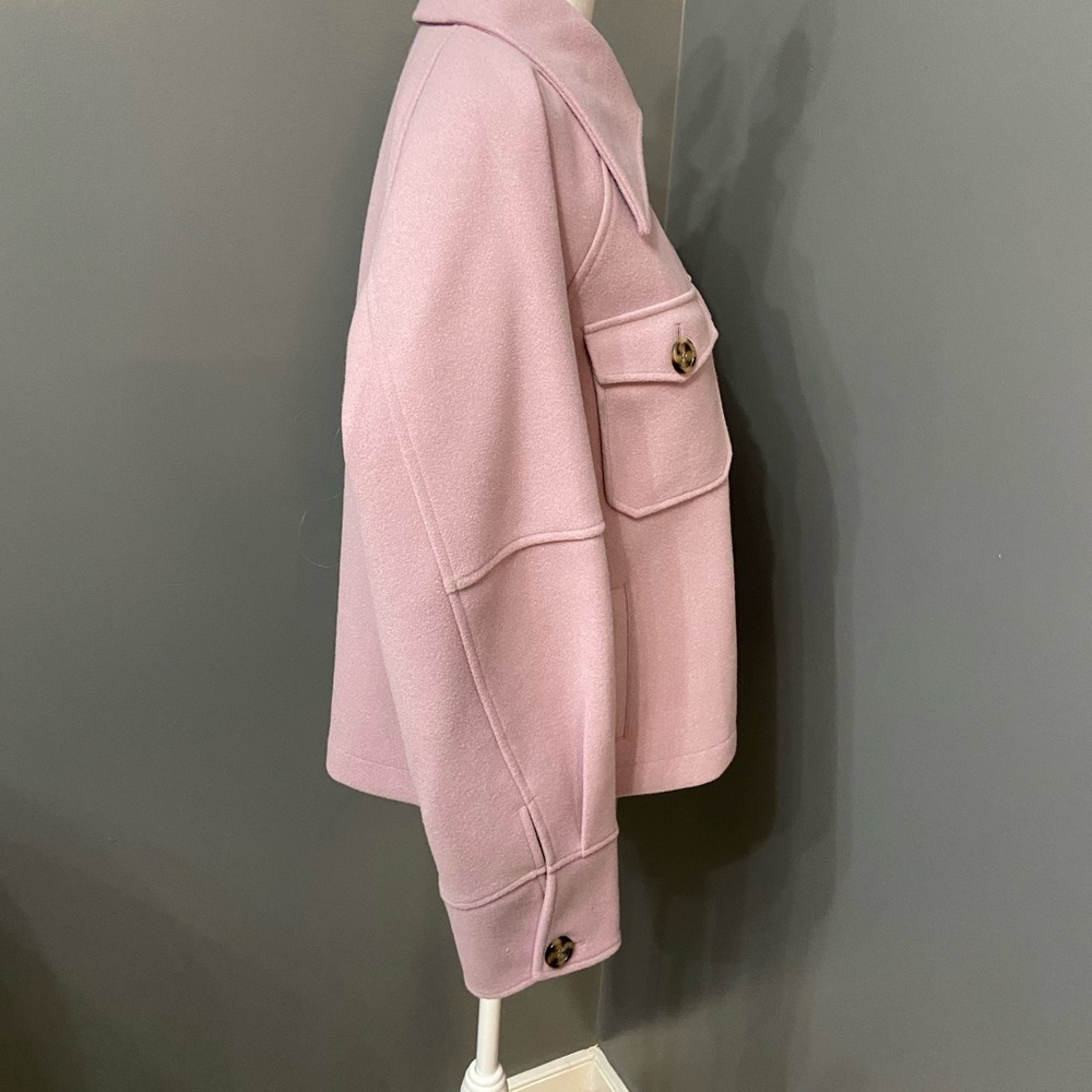 VELVET HEARTS Womens Lavender Oversized Peacoat Soft minimalist Boho Lagenlook M - Picture 4 of 16